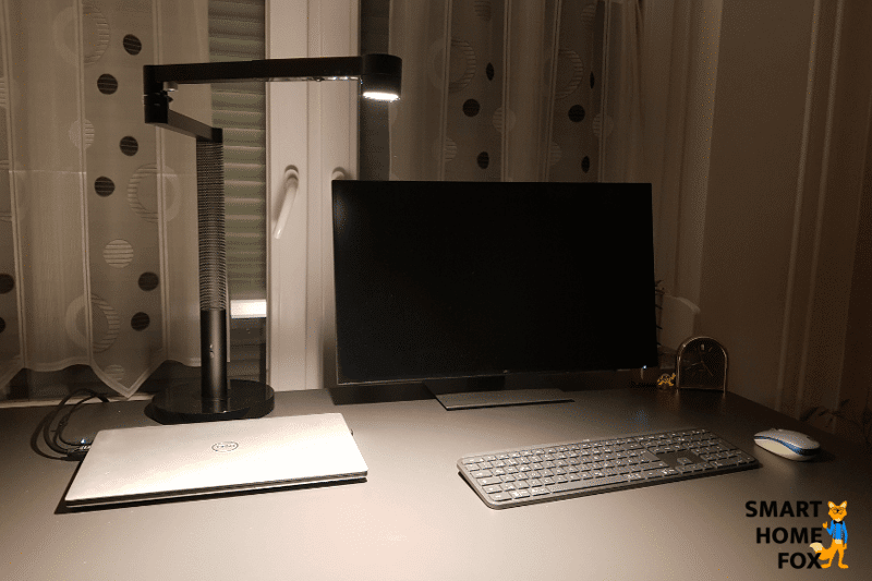 The Dyson Lightcycle Morph provides very warm light (2700 Kelvin)